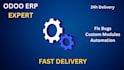 develop, customize and fix odoo erp modules professionally