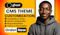 customize ghost cms design ghost website ghost cms blog design ghost newsletter