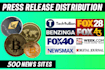 do crypto, blockchain or nft press release distribution, press release writing