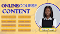 write online course scripts webinar scripts coaching content elearning lessons