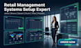 setup retail management systems like jesta, bravo, quant, runit, vibe, paladin