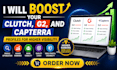 boost your clutch, g2, and capterra profiles for higher visibility