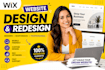 design wix website wix website redesign wix website development