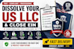 dissolve your US llc and close ein with irs compliance fast