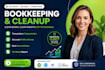 setup, cleanup, catchup bookkeeping in quickbooks online