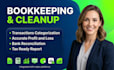 setup, cleanup, catchup bookkeeping in quickbooks online