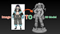 convert 2d image to 3d model, 3d toy, stl for 3d printing