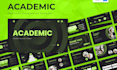 design academic presentation, educational slides startup business powerpoint