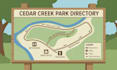 vector map rv park map site plan, location campground map, business guide map