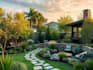 a harmonious landscape backyard design as a landscape architect