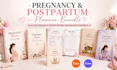 design pregnancy planner, tracker, meal plan and postpartum mom bundle