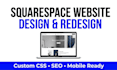 design squarespace website with custom CSS and SEO optimization
