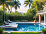 design layout 2d, landscape garden, backyard, pool