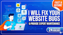 fix any website bugs and provide technical maintenance