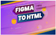 convert PSD, figma, pdf, canva to HTML and tailwind