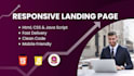 build a responsive landing page using HTML CSS and javascript