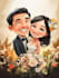 create professional caricatures for couples or wedding gift