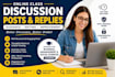guide on posts, replies, discussions and assignments