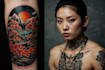 make a japanese style tattoo art