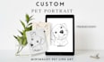 draw custom minimalist pet line art