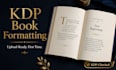 amazon KDP book formatting  typesetting for indie authors upload ready