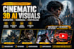 do professional 3d character design and cinematic ai art