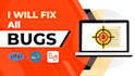 fix bugs in your website HTML CSS javascript react urgently