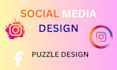 design facebook post instagram puzzle feed social media post