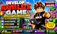 develop full roblox game, brainrot roblox game, roblox scripting and roblox ui