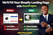 design a high converting shopify landing page with gempages, pagefly or replo