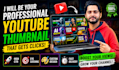 design eye catchy youtube thumbnail