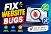 fix react javascript HTML CSS website bugs and errors