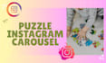 design aesthetic, carousel puzzle feed and instagram canva templates