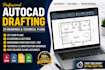 do professional autocad drafting, 2d drawings, and technical plans