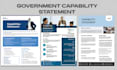 design government capability statement, government contract bid proposal writing
