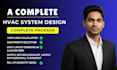provide complete hvac design with heat load, duct layout, boq and drawing