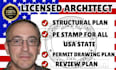 stamp as a licensed architectural engineer in california, nevada, and new jersey