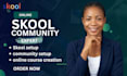 setup online community skool setup mighty networks