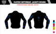 create a motor bike jacket design and tech pack