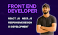 build modern responsive website frontend using react js
