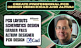 design pcb circult pcb layout schematic fabrication gerber files and bom