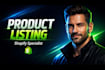 do shopify product listing, upload, optimize product description, dropshipping