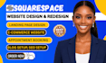 build modern squarespace website design or redesign revamp squarespace website