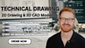 do autocad draftsman and do 2d drawings, technical drawing, engineering drawing