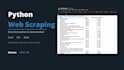 do python web scraping, data extraction and automation