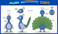 design custom plush reference sheet stuffed animal toy and ych concept tech pack
