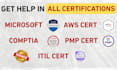 help you pass microsoft, AWS, comptia, pmp certification
