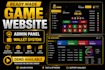provide ready made nodejs gaming website with admin panel