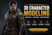 create 3d character modelling, 3d game character, low poly model, 3d print