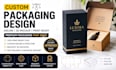 create custom box packaging dieline cut lines, luxury rigid box and 3d mockup